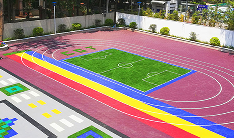 绿城体育幼儿园人造草坪，环保无毒、耐用安全
