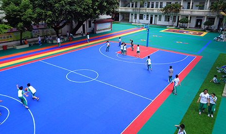 绿城体育悬浮拼装地板：快速安装，高效便捷